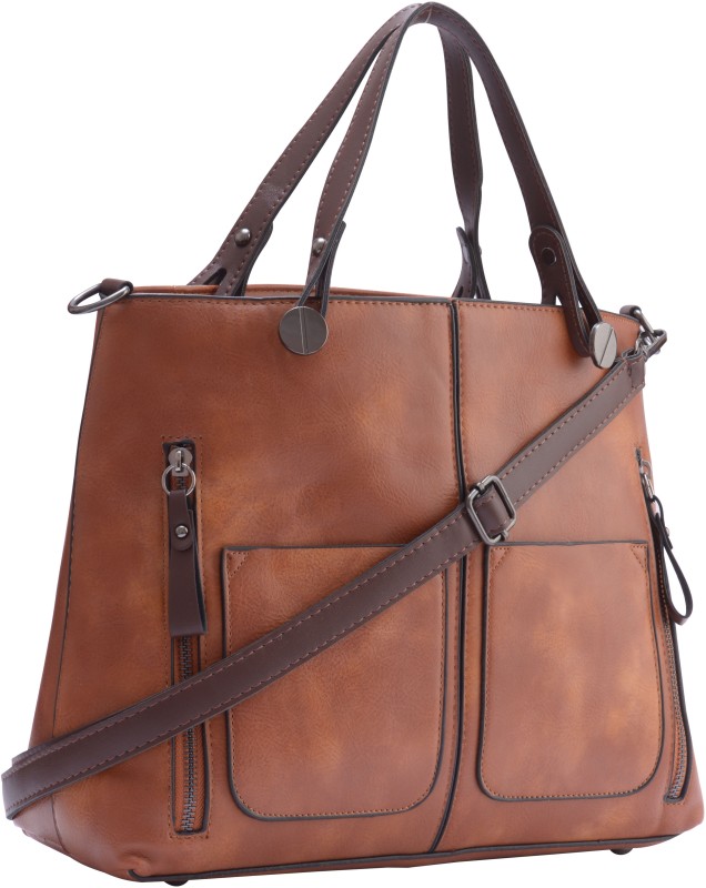 Women Tan Hand-held Bag Price in India