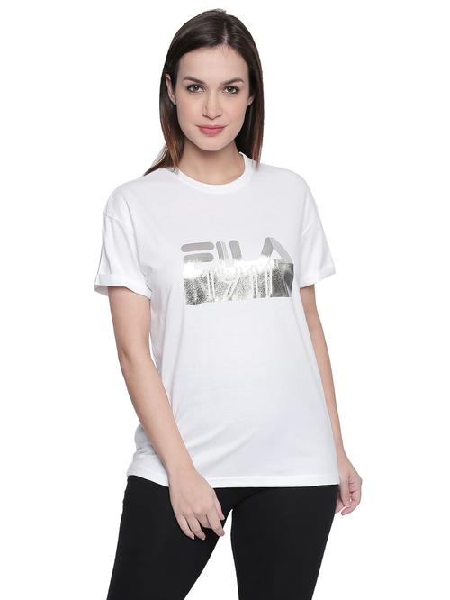 Fila White Printed Tee Price in India