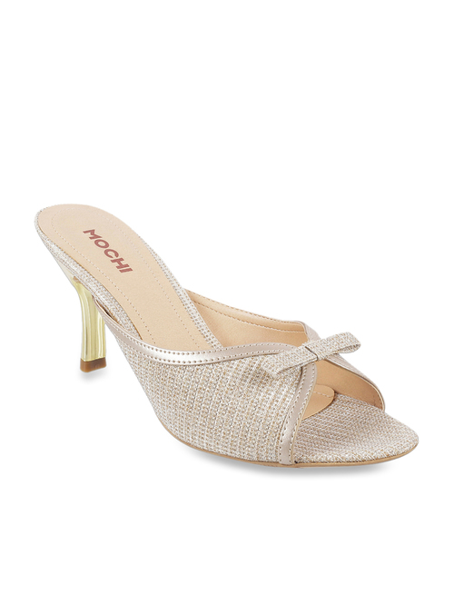 Mochi Golden Ethnic Stilettos Price in India