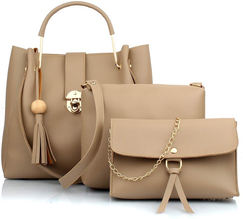 Women Beige Hand-held Bag Price in India