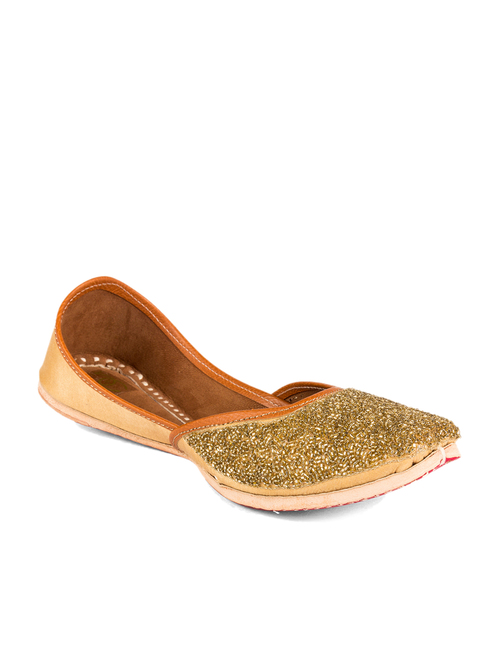 B&C Golden Ethnic Juttis Price in India