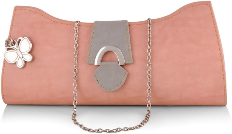 Casual Peach  Clutch Price in India