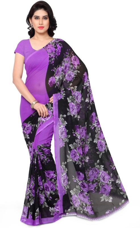 Floral Print Daily Wear Georgette Saree Price in India