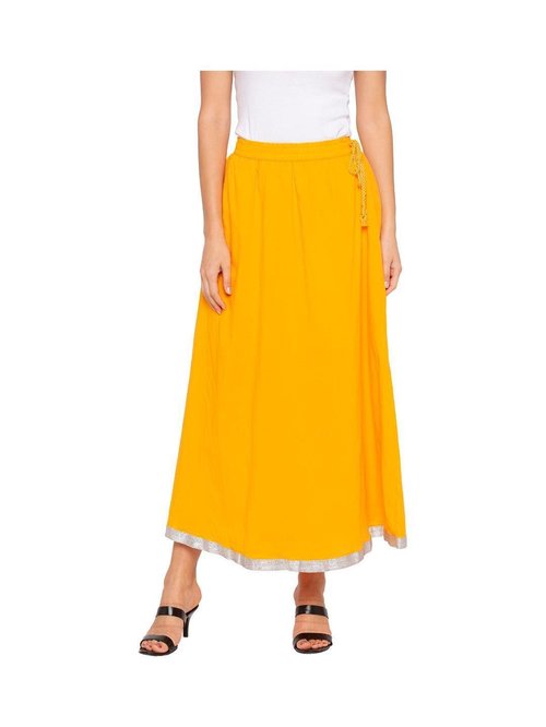 Globus Yellow Cotton Skirt Price in India