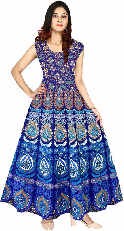 Women A-line Blue Dress Price in India