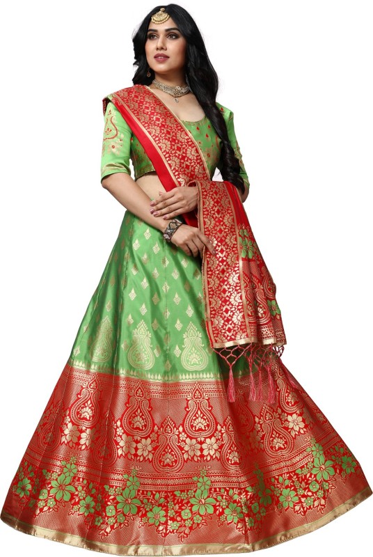 Self Design Semi Stitched Lehenga Choli Price in India