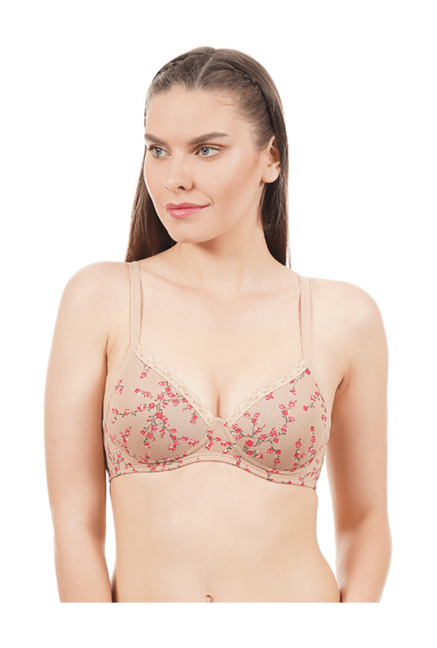 Amante Beige Non Wired Non Padded T-Shirt Bra Price in India