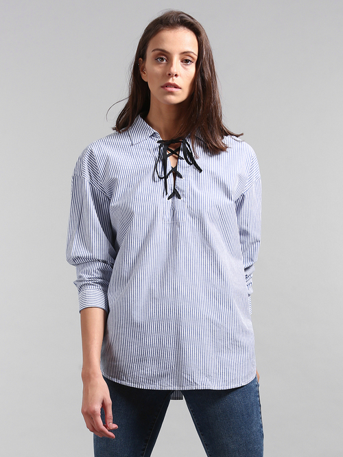 GAP Blue & White Striped Shirt Price in India