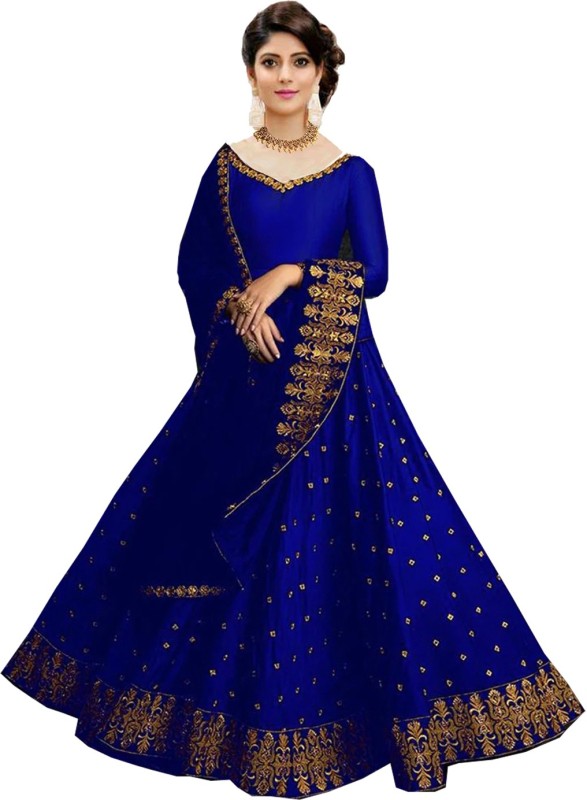 Embroidered Semi Stitched Lehenga Choli Price in India