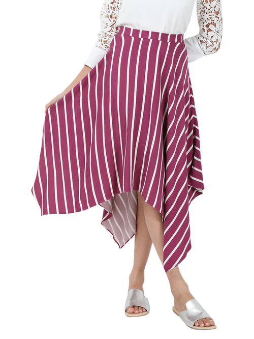 Cover Story Pink Striped Skirt Price in India