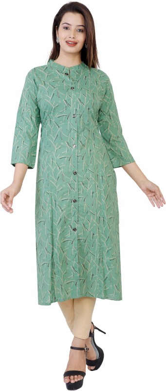 Women Printed Rayon Straight Kurta Price in India