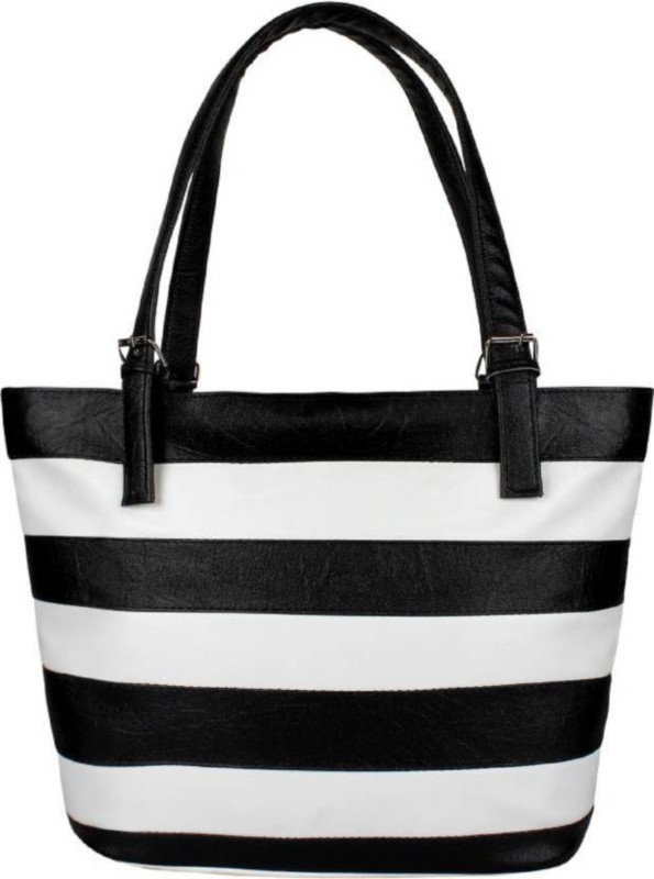 Women White, Black Hand-held Bag Price in India