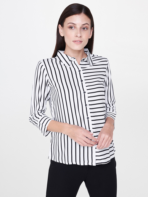 AND White Striped Top Price in India