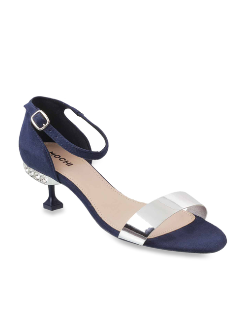 Mochi Navy Ankle Strap Sandals Price in India
