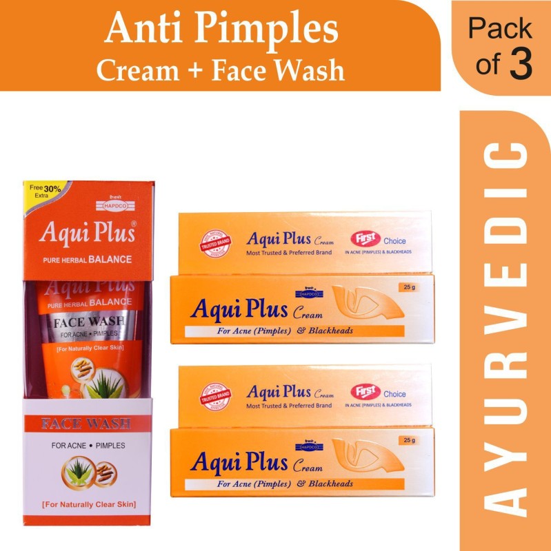 HAPDCO Pack of 2 Aqui Plus Cream+1 Aqui Plus Face Wash Price in India