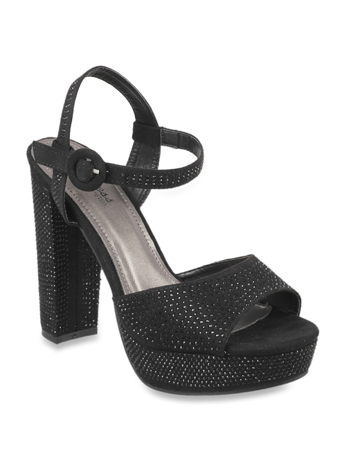 Princess by Metro Black Ankle Strap Sandals Price in India