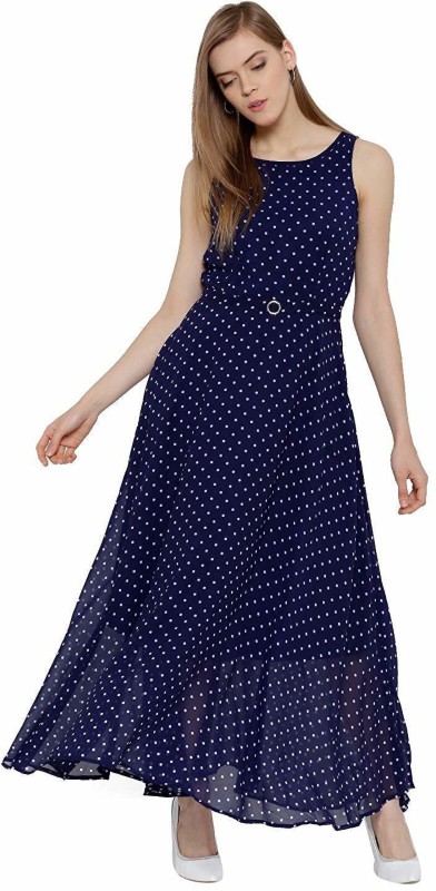 Women Maxi Blue Dress Price in India