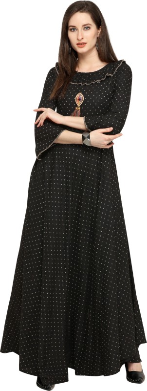 Women Maxi Black Dress Price in India