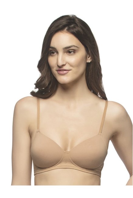 Amante Beige Non Wired Non Padded Seamless Bra Price in India