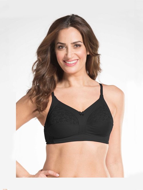 Jockey Black Non-Wired Non-Padded Everyday Bra - ES14 Price in India