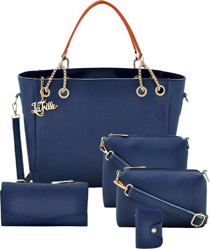 Women Blue Hand-held Bag Price in India