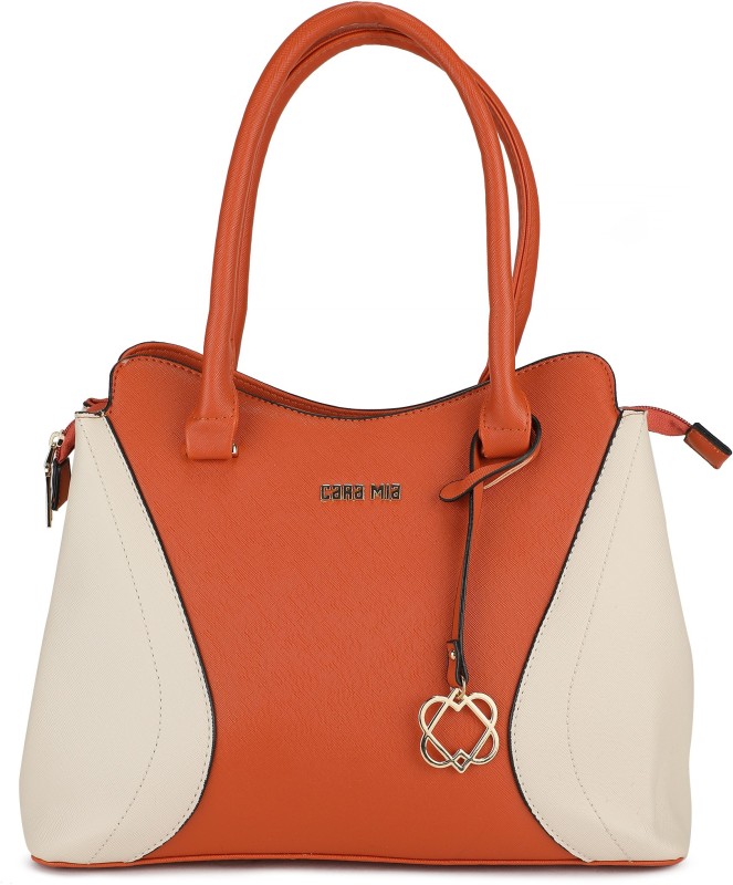 Women Orange, Beige Tote Price in India