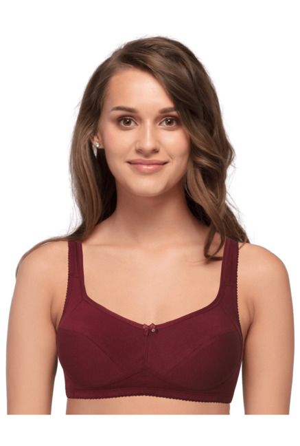 Enamor Maroon Non Wired Non Padded T-Shirt Bra Price in India