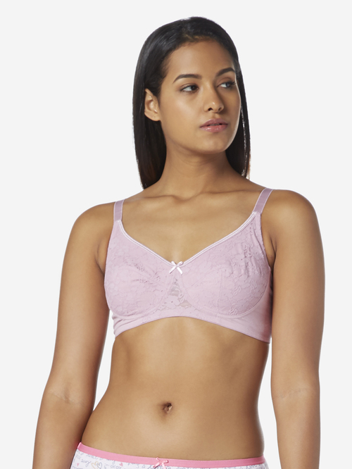 Wunderlove by Westside Pink Floral Non-Padded Bra Price in India, Full  Specifications & Offers