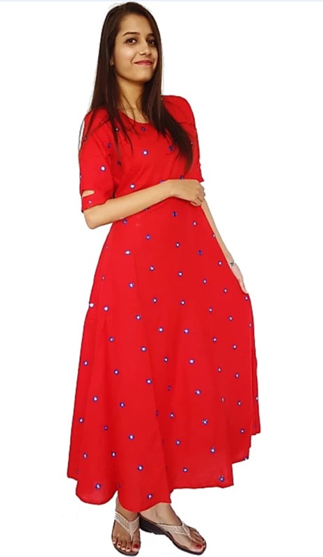 Women Maxi Red Dress Price in India