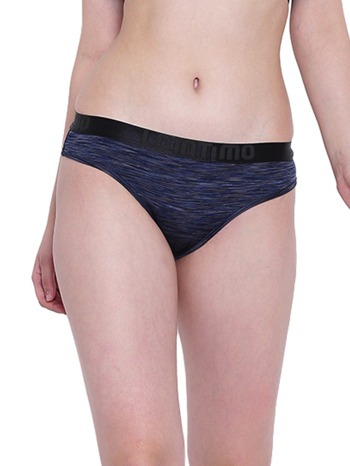 La Intimo Navy Textured Bikini Panty Price in India