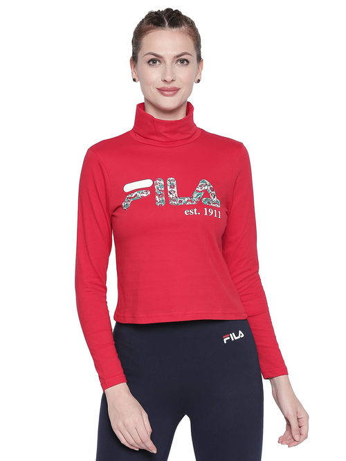 Fila Red Printed Top Price in India