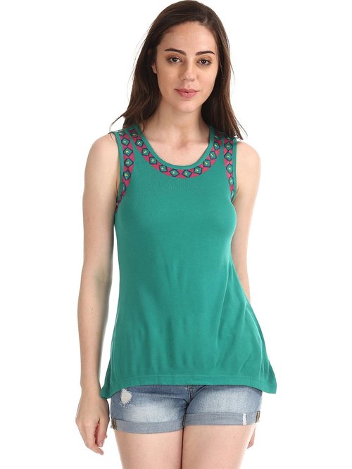 Bronz by Unlimited Green Printed Top Price in India