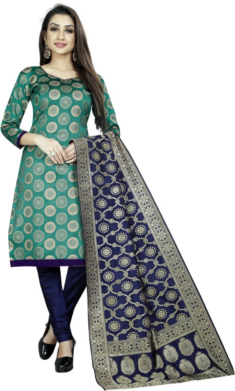 SATYAM WEAVES Brocade Self Design Salwar Suit Material Price in India