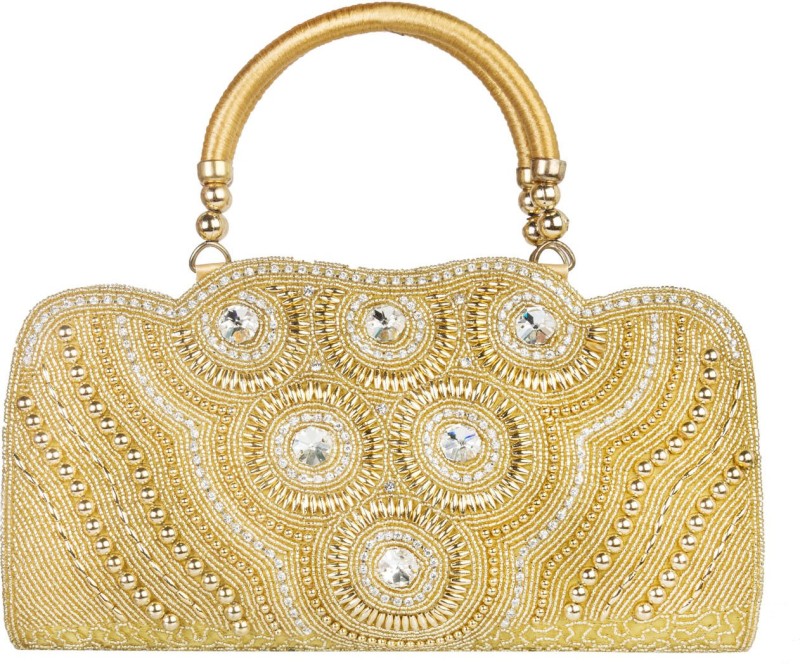 Women Gold Hand-held Bag Price in India