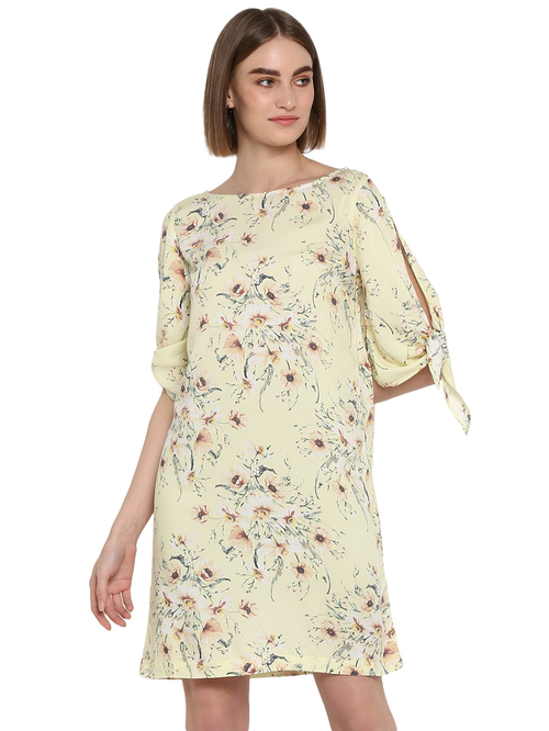 Mode By Red Tape Yellow Floral Print Tunic Price in India
