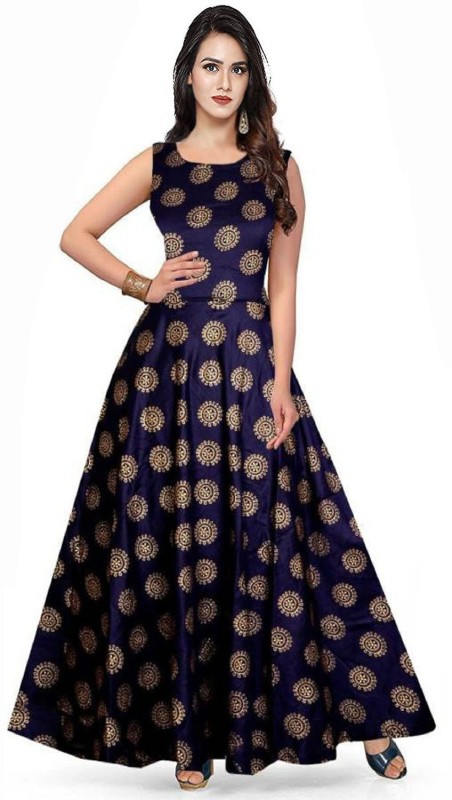 Women Maxi Blue Dress Price in India