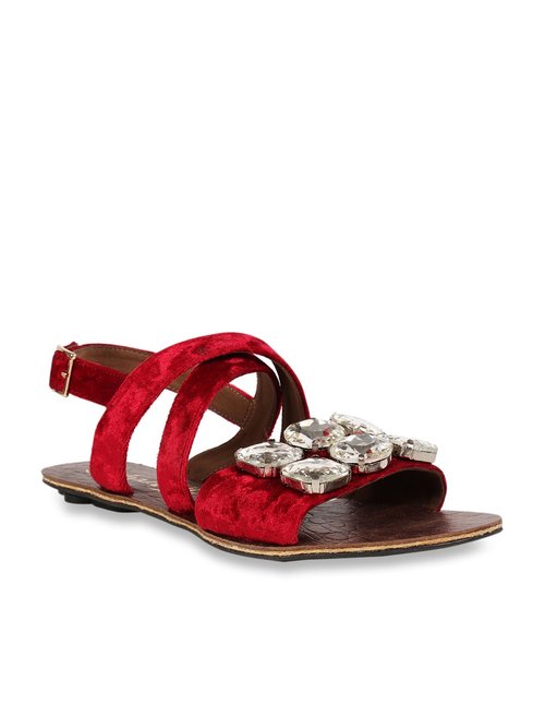 Catwalk Maroon Back Strap Sandals Price in India