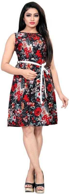 Women A-line Multicolor Dress Price in India