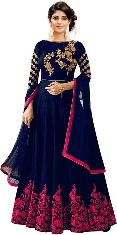 Embroidered Semi Stitched Lehenga Choli Price in India