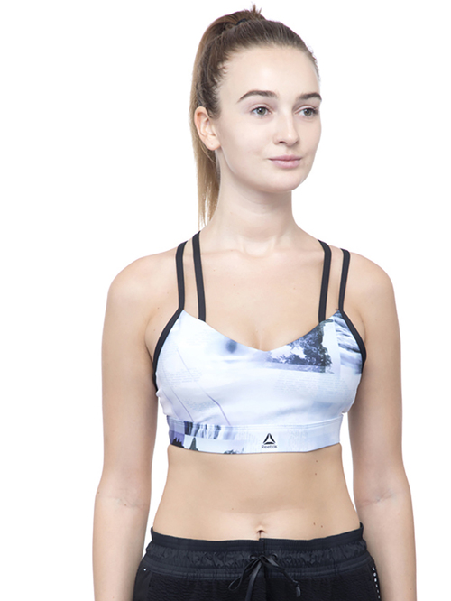 Reebok Blue Non Wired Padded Sports Bra Price in India