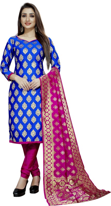 INDIAN CULTURE Brocade Self Design, Solid Kurta & Palazzo Material Price in India