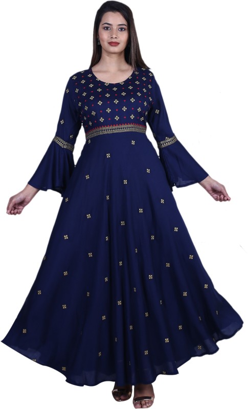 Women Embroidered Rayon Asymmetric Kurta Price in India