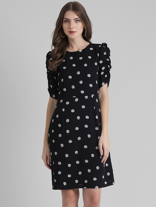 Zink London Black Printed Dress Price in India