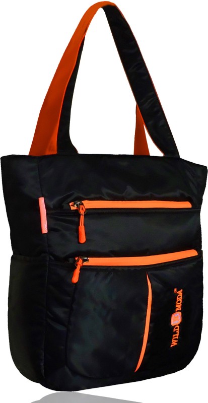 Women Black, Orange Shoulder Bag Price in India