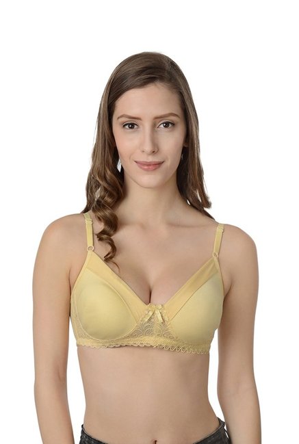 Da Intimo Beige Non Wired Non Padded Bra Price in India