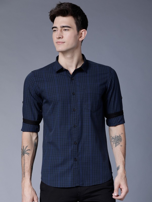 Men Checkered Casual Shirt Price in India
