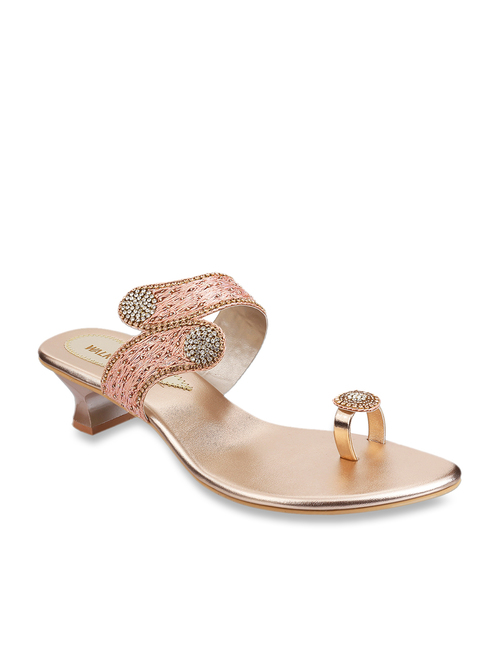 Walkway Rose Gold Toe Ring Sandals Price in India