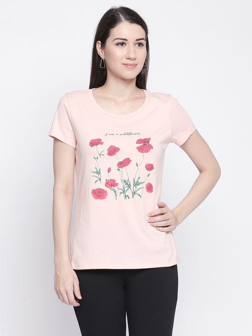 Honey by Pantaloons Pink Printed Top Price in India