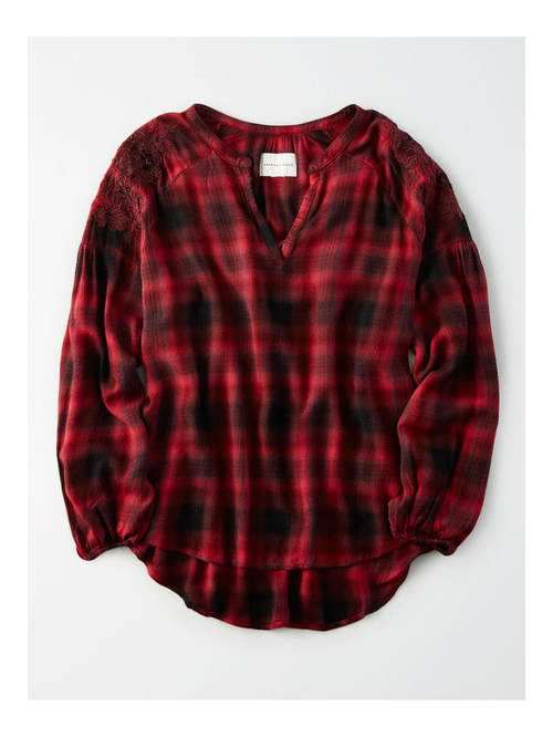 American Eagle Outfitters Red Check Shirt Price in India