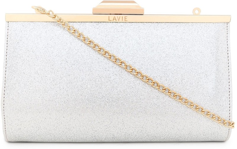 Casual Silver  Clutch Price in India